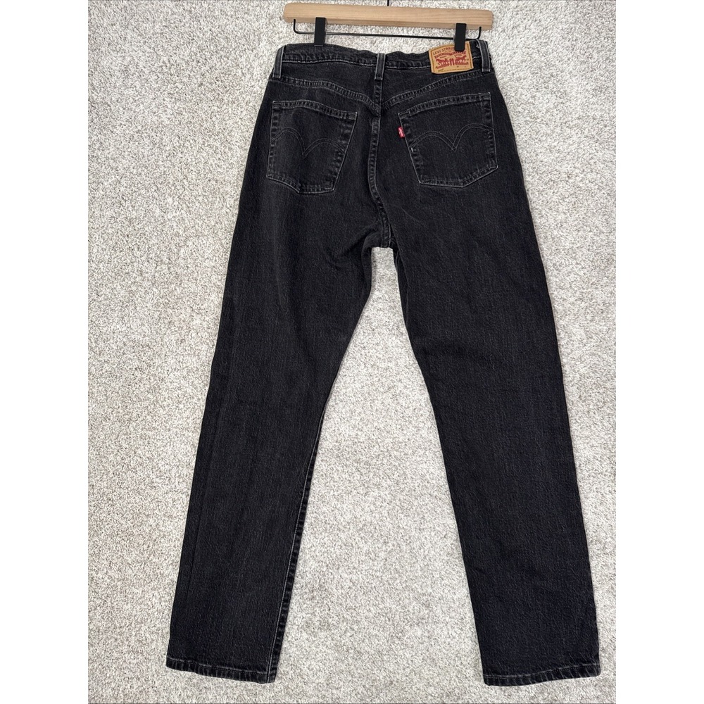 Levi's High Rise Black Straight Leg Jeans - Picture 7 of 13
